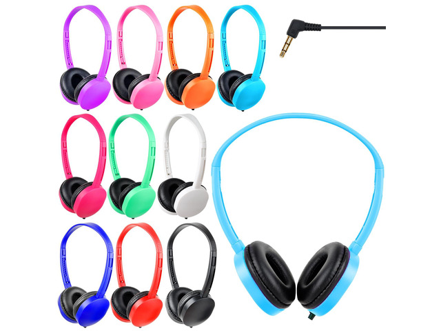 Kids Headphones Bulk 10 Pack for Classroom School,3.5mm Jack Class Set of Headphones for Students Teens Children 3.5mm Jack