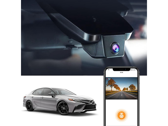 4K Dash Cam Suitable for Toyota Camry 2021 2022 2023 2024 LE L XLE TRD XSE SE Hybrid (Gen8/XV70), OEM Look, 2160P UHD Video WiFi & APP, Loop...