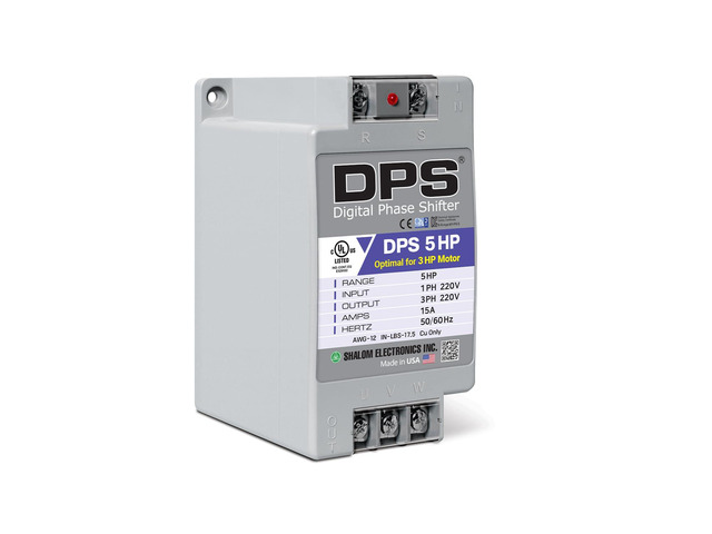 American Digital Phase Converter 5HP, Single to 3 Phase, 15A 200-240V For 3HP(2.2kW) 9A Motor, Input/Output 200-240V, UL-Listed, 1 per 1 Motor...