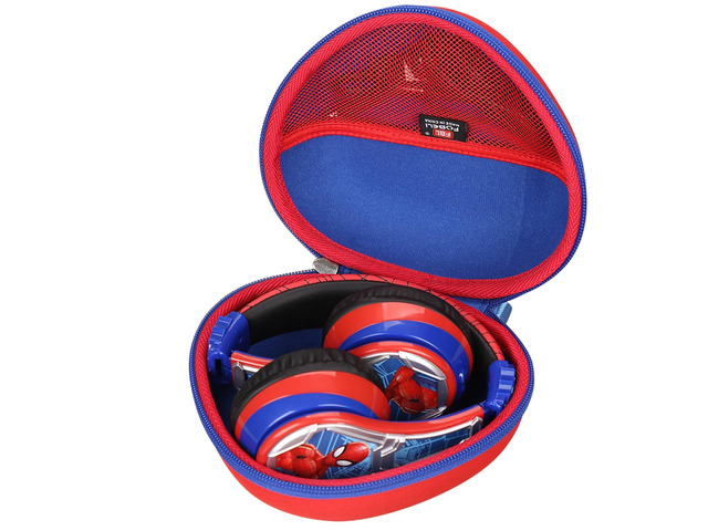 EVA Kids Headphone Case for JLab/Acer/eKids Spiderman, Case Only Hard EVA Shell, Shockproof & Water-Resistant, Double Zipper Closure, Mesh...