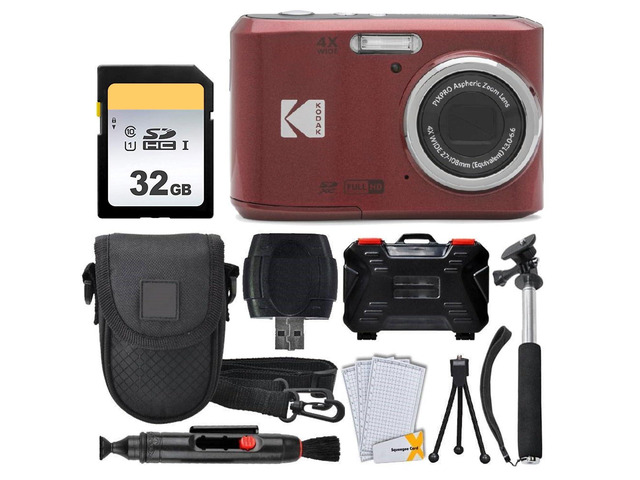 Kodak PIXPRO FZ45 Digital Camera + 32GB Memory Card + Point and Shoot Camera Case + Extendable Monopod + Lens Cleaning Pen + LCD Screen Protectors... Kodak PIXPRO FZ45 Digital Camera + 32GB Memory Card + Point and Shoot Camera Case + Extendable Monopod + Lens Cleaning Pen + LCD Screen Protectors...