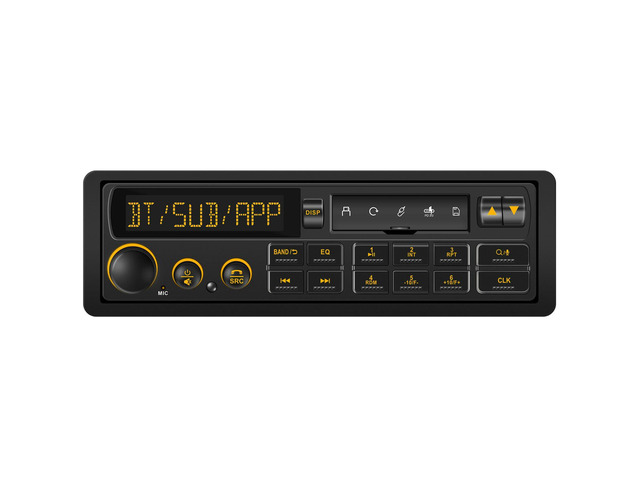 Bluetooth Retro Car Stereo Receiver: Single Din European Classic Look Radio 2 Subwoofer Outputs Pre-Amp AM FM USB SD AUX Type-C PD3.0 Fast Charge...