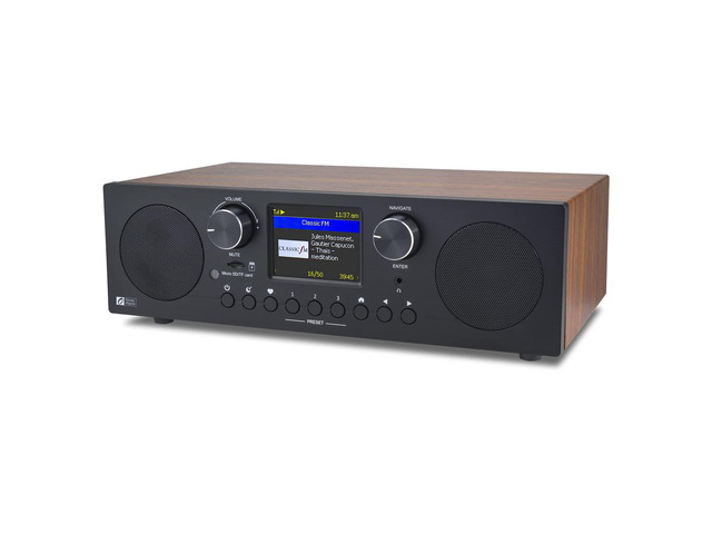 Ocean Digital WR-800 FM Wi-Fi Internet Radio Stereo Speakers Micro SD Line Out Aux in 30,000+ Stations Stress Relief Relaxation Sleep Aid 2.8'...