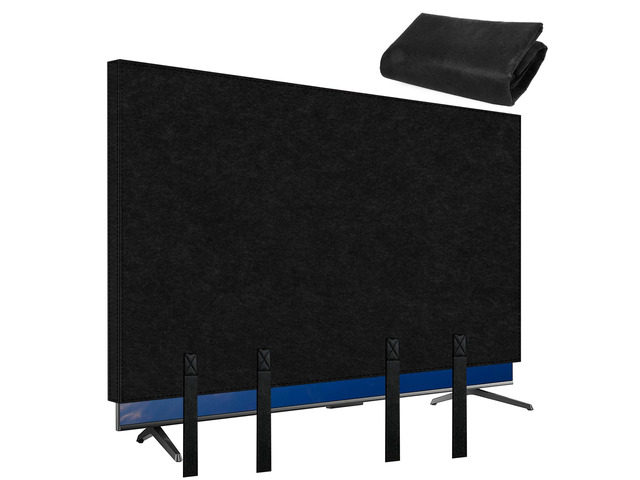 60'65' TV Cover for Moving, Thick Felt Dust Anti-Scratch TV Screen Cover with Bottom Strap for TV Moving, Home Renovation & Pet Scratch or Other...
