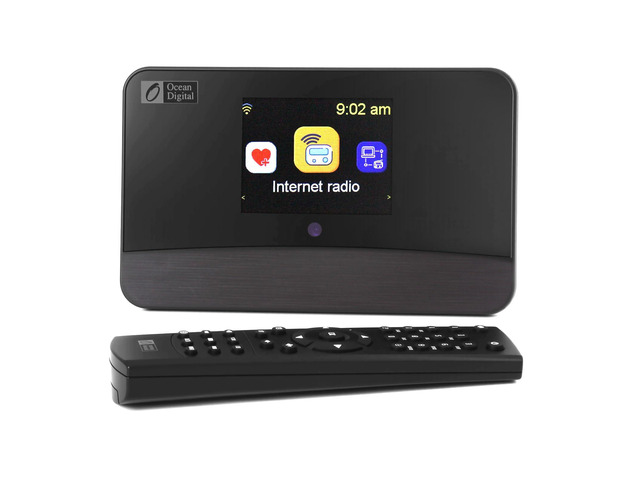 Ocean Digital WR-03M Internet Radio Receiver (No Built-in Speaker) with Bluetooth, FM, Wi-Fi, LAN, Optical & Line Out, UPnP/DLNA Streaming, Alarm...