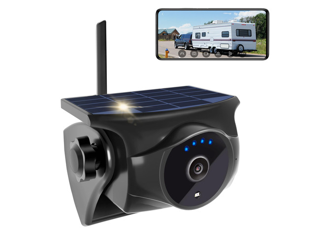 1080P Solar Magnetic Wireless Backup Hitch Camera Night Vision, 365-Day Standby, waterproof rechargeable battery, compatible with iPhone, iPad...