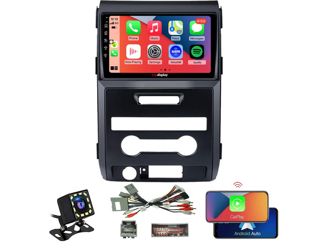 for Ford F150 Radio Upgrade 2013 2014,Android Stereo Navigation Replacement,QLED Touch Screen,8 core CPU,Support Carplay and Android Auto,Free Camera