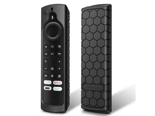 Silicone Case for Fire TV Alexa Voice Remote Enhanced, Black Fire TV Stick 4K Max (2nd Gen)/Toshiba/Insignia/Pioneer/2-Series/4-Series/Omni...