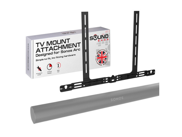 Arc Soundbar TV Mount Attachment, Under TV, Black Compatible with Sonos Arc Soundbar and Ultra Version, Mounting Bracket for TV Hanging, Hardware...