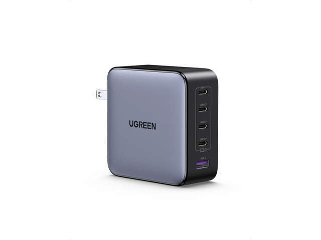 Nexode 100W GaN USB C Laptop Charger, 5-Port Fast Charging Power Adapter Compatible with MacBook Pro/Air, iPhone 17/16/15 Series, Galaxy S25/S24,...
