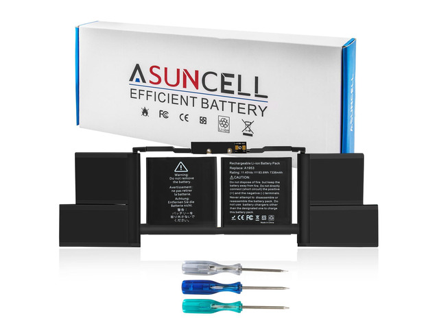 Battery for MacBook Pro 15 Inch A1990 (Mid 2018 2019), Laptop Battery Replacement Model A1953 Battery EMC 3215 3359 7400mAh (Upgraded 6.2 Versions)
