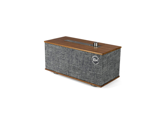 The One Tabletop Wireless Stereo in Walnut Bluetooth-Enabled, Multi-Room Ready, and fits Almost Anywhere