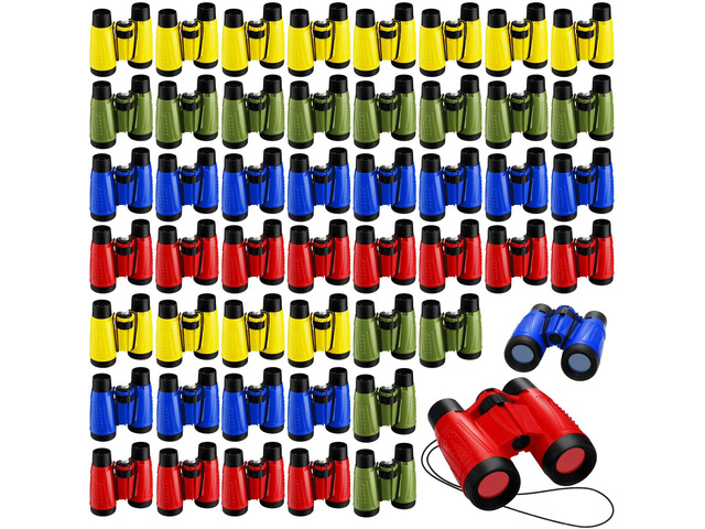 50 Pack Binoculars Small Compact Binoculars with Neck Strap Camping Party Favors Nature Exploration Toys for Bird Watching, Hiking, Camping,...