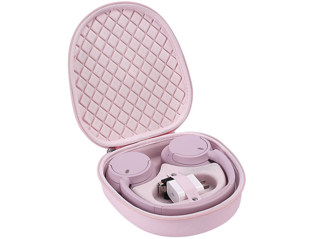 Hard Headphone Case for Sony WH-CH720N / Soundcore by Anker Q20i, Pink Over Ear Headphone Portable Carrying Case, Headphone Storage Protective...