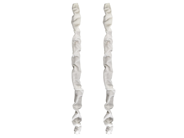 Chandelier Fabric Cord Cover 2 Pack Cream White Chandelier Chain Cover 70.8 inches Brushed Polyester Fabric Chain Sleeve Cord Hider Cable...