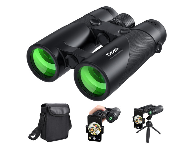 10x42 HD Binoculars for Adults High Powered: Powerful Binoculars for Bird Watching with Phone Adapter Tripod, Waterproof Fogproof Lightweight...