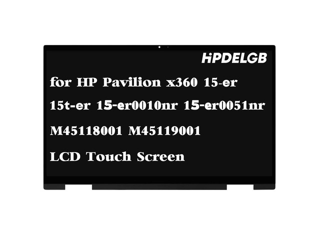 Replacement for HP Pavilion x360 15-er 15t-er 15-er0000 15-er0010nr 15-er0051nr 15-er0056cl 15-er0075nr 15-er0151nr M45118-001 M45119-001 1080P IPS...