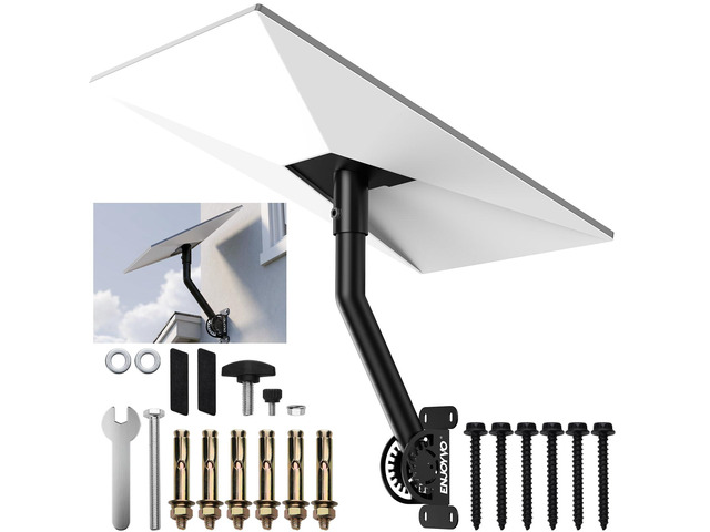 Adjustable Starlink Mount for Standard 4, 4X, Gen 3 and V3 Dish Mount on roofs, walls, eaves, cabins or garages; 0-180 degree tilt helps position...