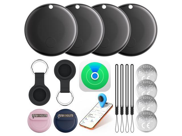 Air Smart Tracker Tags 4 Pack, Work with Apple Find My, 3-Year Battery 100dB alarm, 4 Spare Batterys & 2 clip cases all included. iOS only, no...