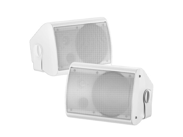 6.5 Inch 400W Outdoor Speakers Wired Waterproof Passive, Wall Mount Speakers for Patio Home Garage Pool (White)
