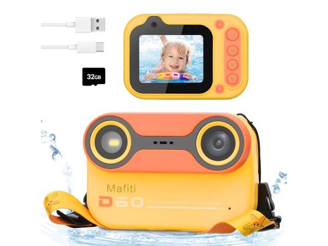 Kids Waterproof Camera Underwater Camera 10FT with 32GB Card Floatable Pool Toys Gifts for Kids Age 4-12 26MP Photos 1080P HD Videos Children...