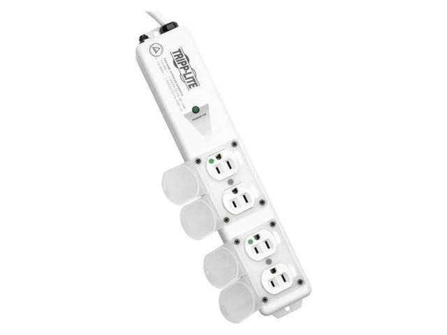 Safe-IT Hospital-Grade Power Strip for Patient-Care Vicinity, 4 15A HG Outlets, UL 60601-1 Compliant, 6 Foot / 1.8M Cord, Outlet Safety Covers,...