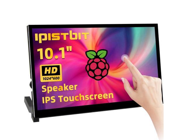 Raspberry Pi Screen, 10.1 Inch Touchscreen Monitor, IPS 1024×600, Dual Built-in Speakers, HDMI Portable Monitor Compatible with Raspberry Pi...