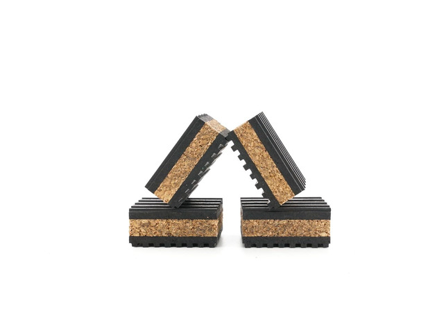 Sound Isolation Pads. Cork Pads for Turntables to Reduce Vibration & Skipping (1' Pack of 4)