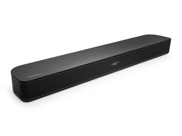 Sound Bar for Smart TV, 100W 2.1ch Bluetooth 5.0 Soundbar with HDMI ARC, Optical & AUX, Remote Control, for Projector and Gaming, Black