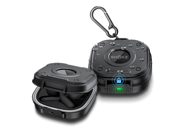for Shokz OpenFit 2+ Case Cover with Lock, Heavy Duty Hard Shell Full Coverage Protector, Secure Locking Latch, IPX5 Water-resistant, Only for...