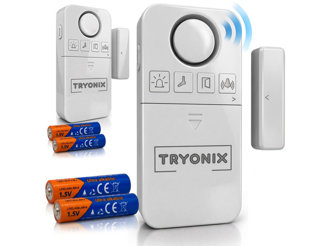 Door Alarms When Opened for Kids & Elderly 130 dB Loud Door & Window Alarm, 1.2 Wide Gap Sensor, Instant & Delay Alerts, 3 Volume Levels, AAA...