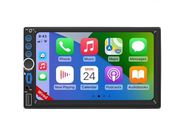 Double Din Car Stereo A-pple Carplay Radio Screen for Car Audio Receivers, Bluetooth Car Play Android Auto 7' Touchscreen, Car Radio Support...