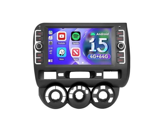 4GB+64GB Android 15 Car Stereo for Honda Fit Jazz 2004-2007 8 Inch IPS Touch Screen Wireless/Wired CarPlay Android Auto DSP GPS Bluetooth Backup...