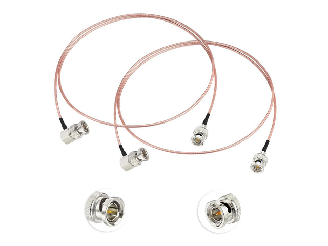 HD-SDI 3G SDI Cable BNC Male to Right Angle BNC Male 75 Ohm RG179 Jumper Cable 3ft for Surveillance Camera System CCTV/DVR Cables 2-Pack