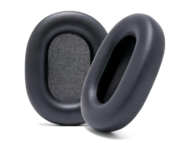 PadZ XM5 Thick Earpads by Wicked Cushions for Sony WH-1000XM5 Headphones, Soft PU Leather, Extra Thick, Noise-Isolating Memory Foam Black