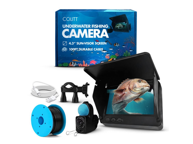 Underwater Fishing Camera, Portable Fish Camera, No WiFi Needed Ice fishing camera & underwater camera for fishing, real time fish viewing, 4.3...