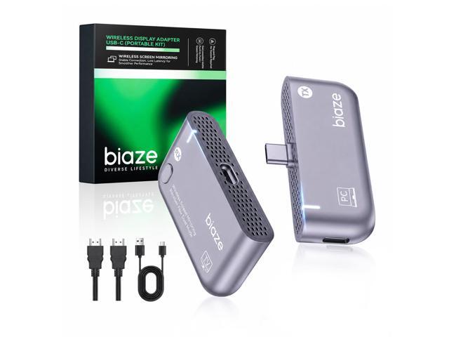 USB C Wireless Transmitter and HDMI Receiver 4K Input 1080P@60Hz Output Plug & Play 5G+2.4G Wireless USB-C to HDMI Extender for...