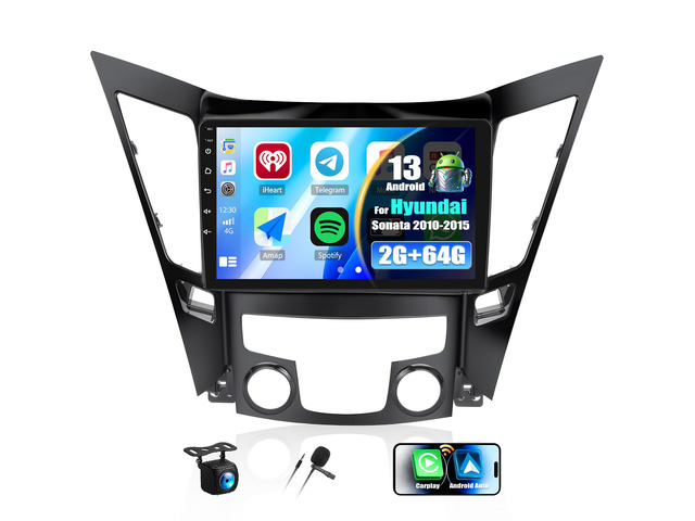 2G+64G for Hyundai Sonata 2010-2015 Radio Android 13 Car Stereo Wireless Apple CarPlay Android Auto Mirror Link GPS 9 HD Touchscreen Bluetooth Car...
