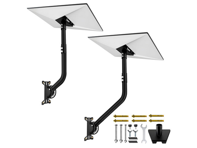 Gen 3 Wall Mount for Starlink Standard 4/4X/V3 Dish, Heavy Duty Alloy Steel Bracket with 8 & 10 Inch Extension Pole, Weatherproof Roof Mount Kit...