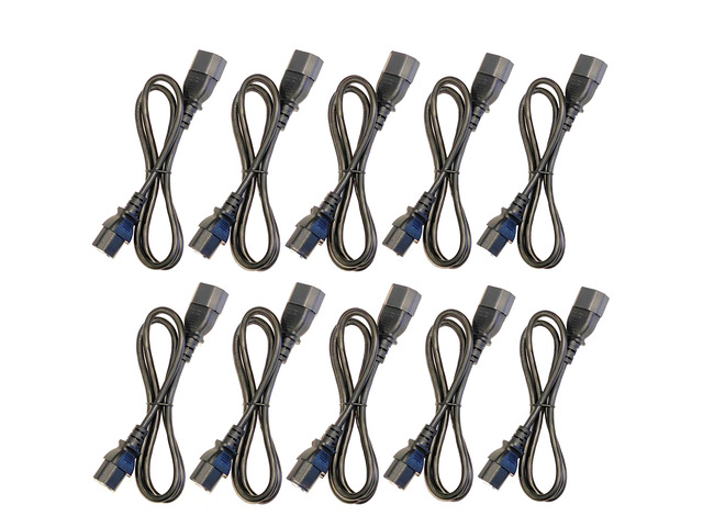 (10) 3 Foot IEC 320 NEMA C13 C14 10A 18AWG AC Power Cord Cables PDU to CPU