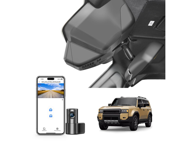 Front 4K & Rear 1080p Dash Cam for Toyota Land Cruiser 2024-2026 (J250/Gen15), Integrated OEM Look, UHD 2160P Video, App & WiFi, Easy to Install,...