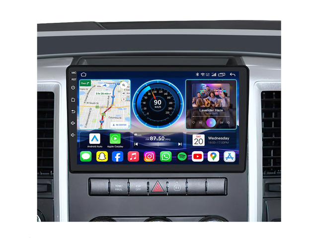 4+64G ROM Android 15 Car Radio for Dodge Ram 1500 2500 3500 2009-2012 10.1' HD Touchscreen Stereo with Wireless Carplay & Android Auto 5G WiFi...