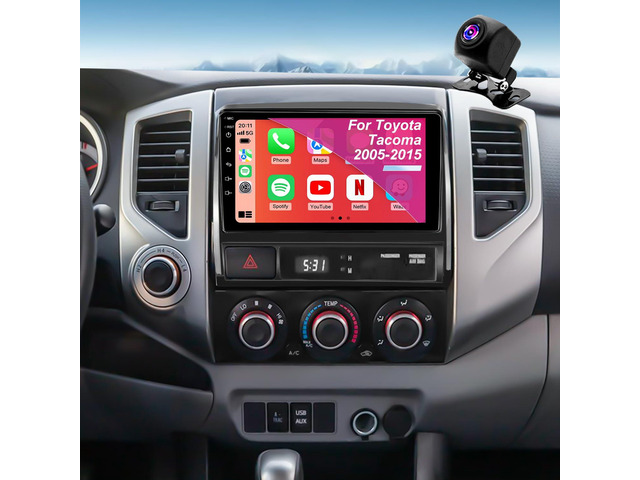 4G+64G Android Car Radio for Toyota Tacoma 2005-2015, 9 Inch Tacoma Stereo Upgrade Support Wireless Carplay Android Auto, Touch Screen Head Unit...