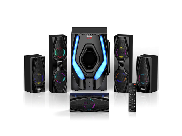 Surround Sound Systems Home Theater System,1200 Watts Peak Power 10' Subwoofer, 5.1/2.1 Wired Audio Stereo Speakers, Strong Bass, Karaoke...