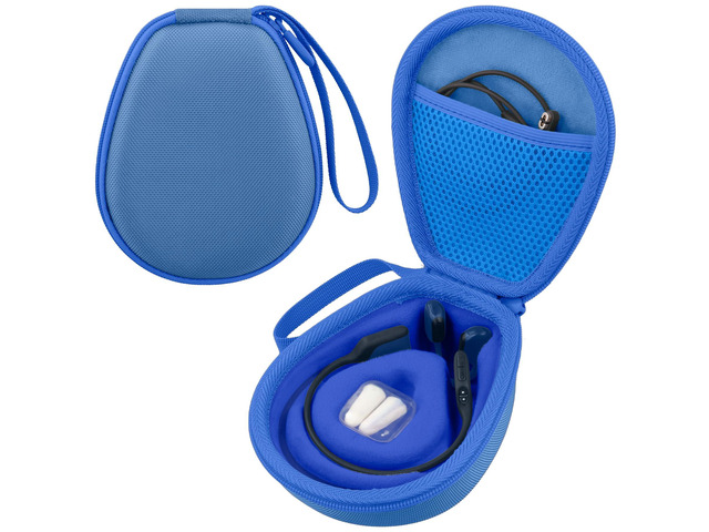 Hard Case for SHOKZ OpenRun Pro 2/1/Mini,OpenMove,OpenSwim, Blue Compatible with All Dual-Size SHOKZ Open-Ear Bone Conduction Sport Headphones,...