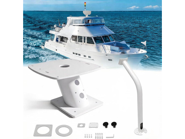 6' Forward-Leaning Radar Mount Fit for APT-F-150-01 With Aluminum Central Light Bar, Compatible with Garmin Raymarine Simrad Radomes, Aluminum