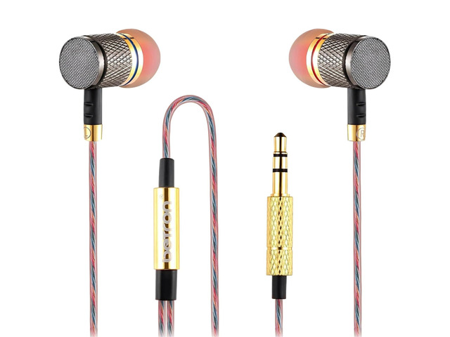 YSM1000 Earphones Wired Earbud Headphones with 3.5mm Jack Aluminum, In-Ear, Deep Bass, Tangle-Free 1.2m Cord, S/M/L Ear Buds & Case included, No Mic