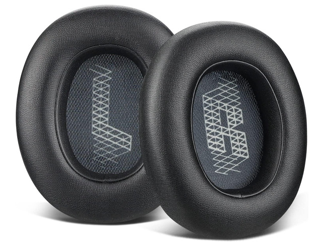 Earpads for JBL E65BTNC, Live(650BTNC/770NC/660NC) - Black for E65BTNC/Live 650BTNC/Live 770NC/Live 660NC/Duet NC Over-Ear Headphones