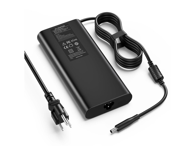 130W Laptop Charger for Dell XPS 15, 4.5mm Small Tip Power Adapter 19.5V 6.67A Replacement for Precision 5520 5530 OptiPlex 3050 7050 7060 Micro
