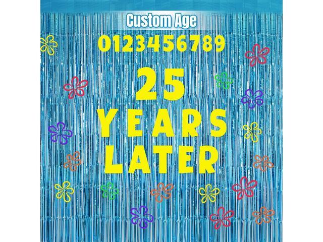 Cartoon Sponge Birthday Decorations 25 Years Later Banner Under The Sea Ocean Themed Party Favors Custom Age Birthday Banner Whats Funnier Than 24...